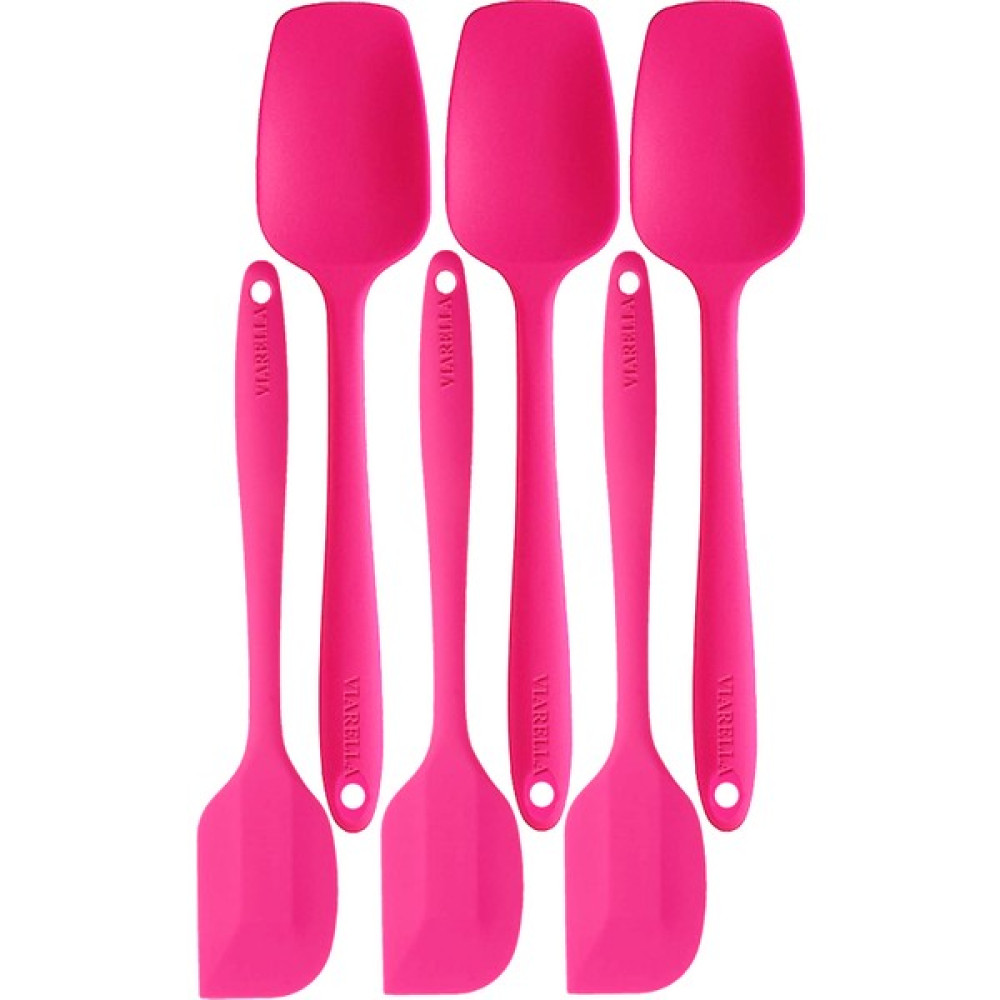 Viarella Silikon Kaşık Spatula Seti Yanmaz Yapışmaz Çizmez Fuşya 6'lı Mutfak Gereçleri Fiyatı