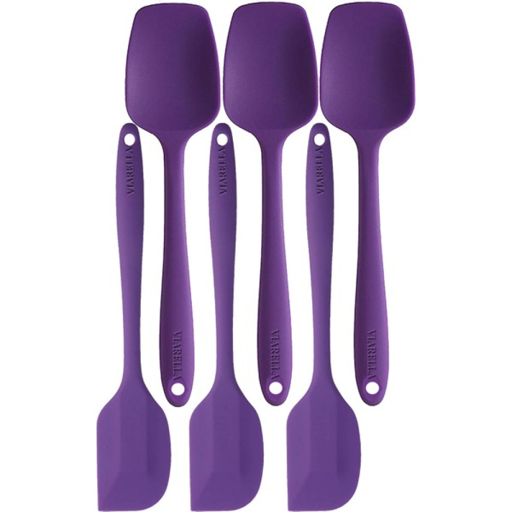 Viarella Silikon Kaşık Spatula Seti Yanmaz Yapışmaz Çizmez Mor 6'lı Mutfak Gereçleri Fiyatı