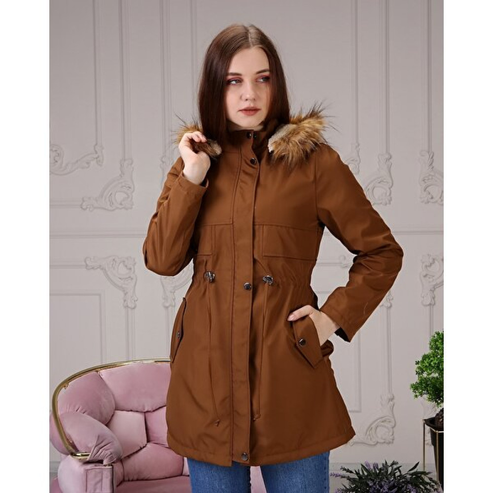 Vibeys Collection Taba Içi Kürklü ve Su Geçirmez Büyük Beden Battal Kadın Kışlık Mont & Kaban Bayan Mont Fiyatı