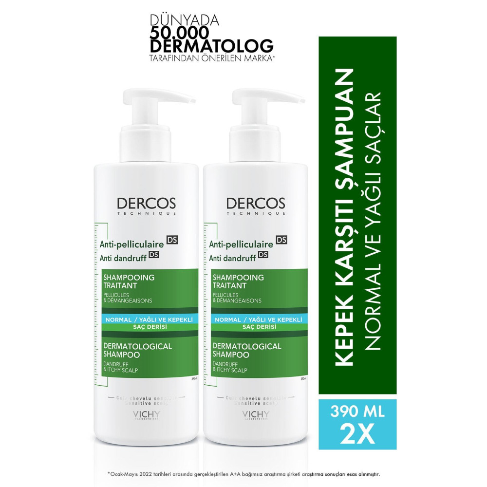 Vichy Dercos Anti-dandruff Kepek Karşıtı Şampuan Normal & Yağlı Saçlar 390 Mlx 2 Şampuan ve Saç Kremi Fiyatı