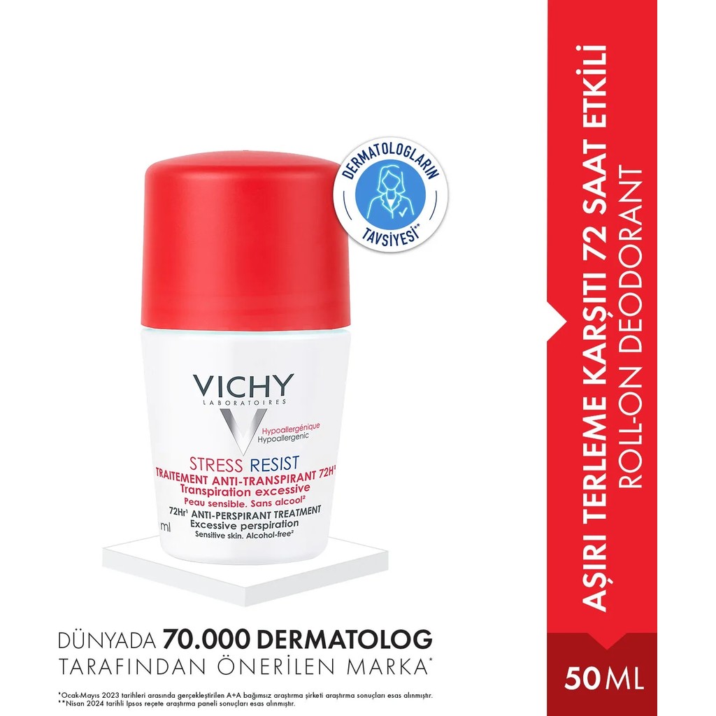 Vichy Stress Resist Terleme Karşıtı Deodorant Yoğun Kontrol - 72 Saat Etkinlik 50ml Roll-Onlar Fiyatı