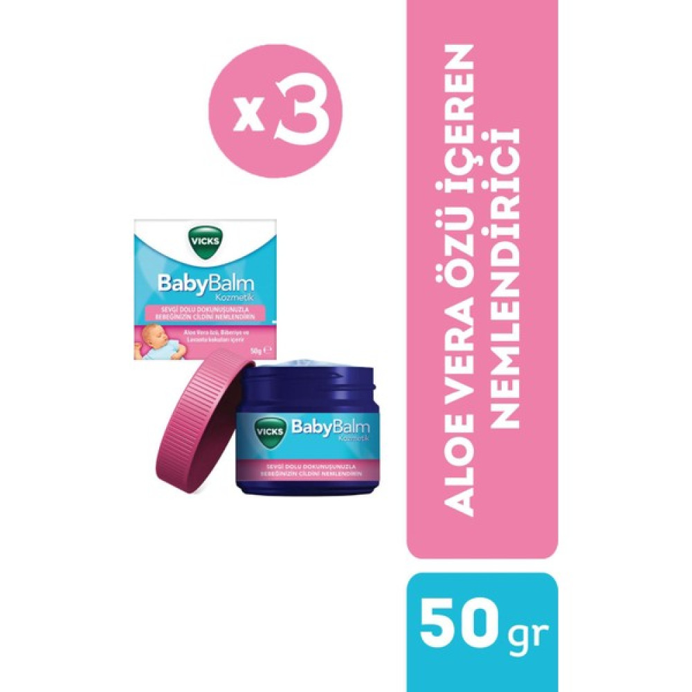 Vicks Baby Balm 50 gr 3 Adet - Renkli Bebek Bakım Fiyatı