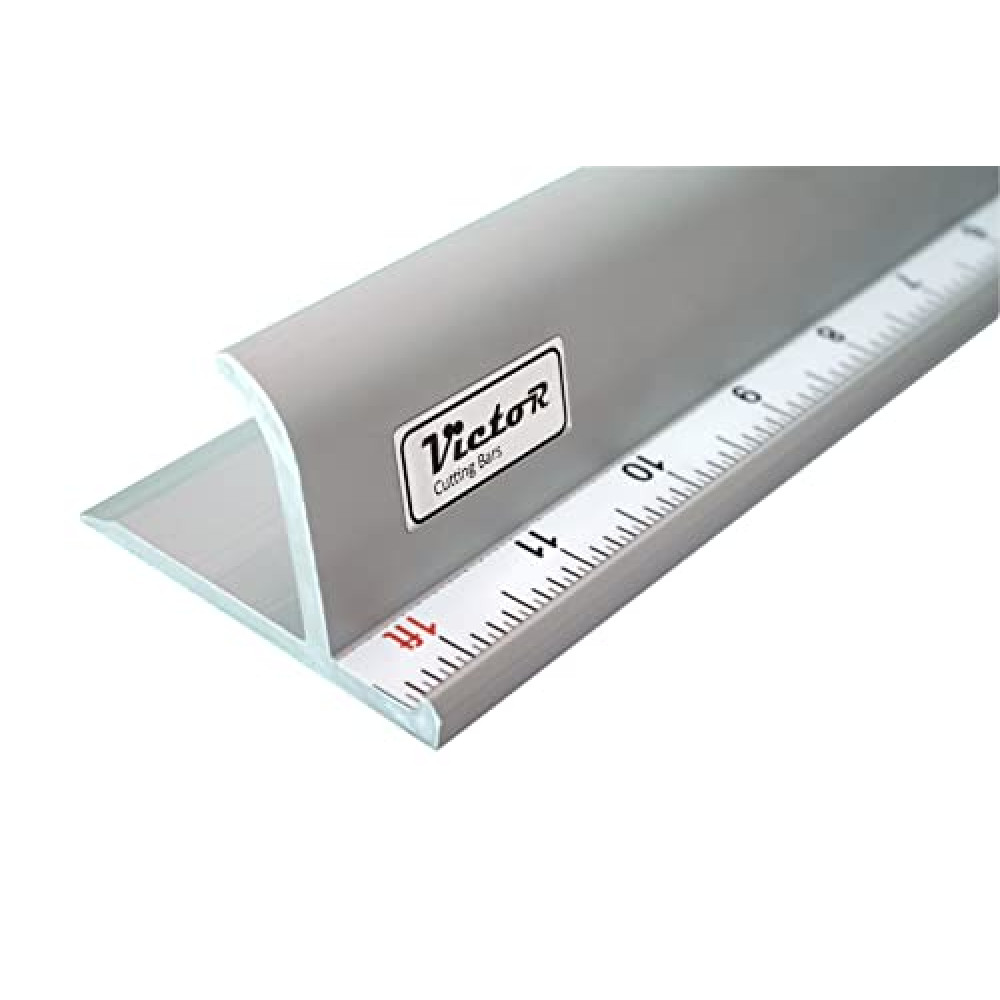 Victor 24-Inch Professional Aluminum Safety Ruler with Finger Guard Edge and Non-Slip Base - Perfect for Accurate Cutting and Crafting - Durable Cutting Ruler for Safe Use