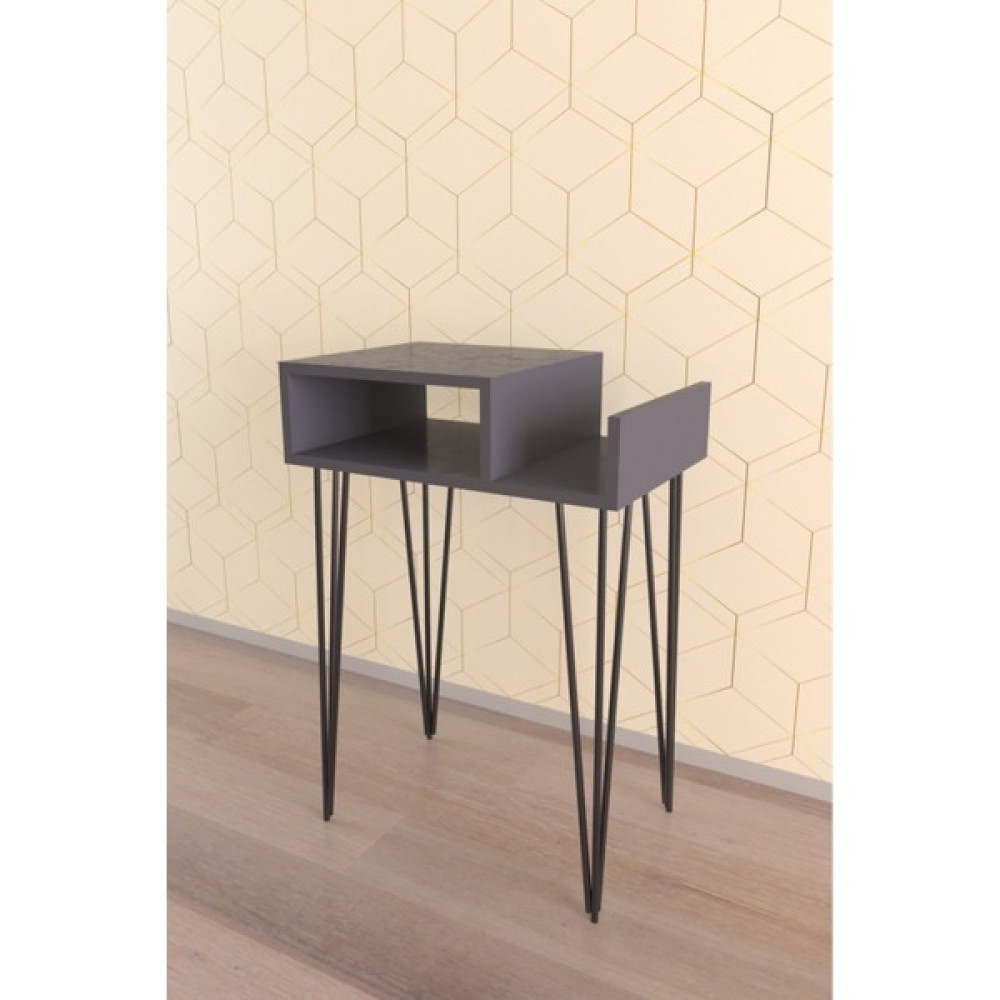Victor Vallery 60X39.5 cm Black Plak ve Pikap Dolabı - 0 - Siyah Çalışma Masası Fiyatı