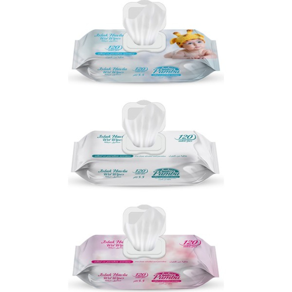 Vidy Pamba Sensitive Aile Paketi Islak Havlu 120×24 Paket ( 2880 Yaprak ) Bebek Bakım Fiyatı