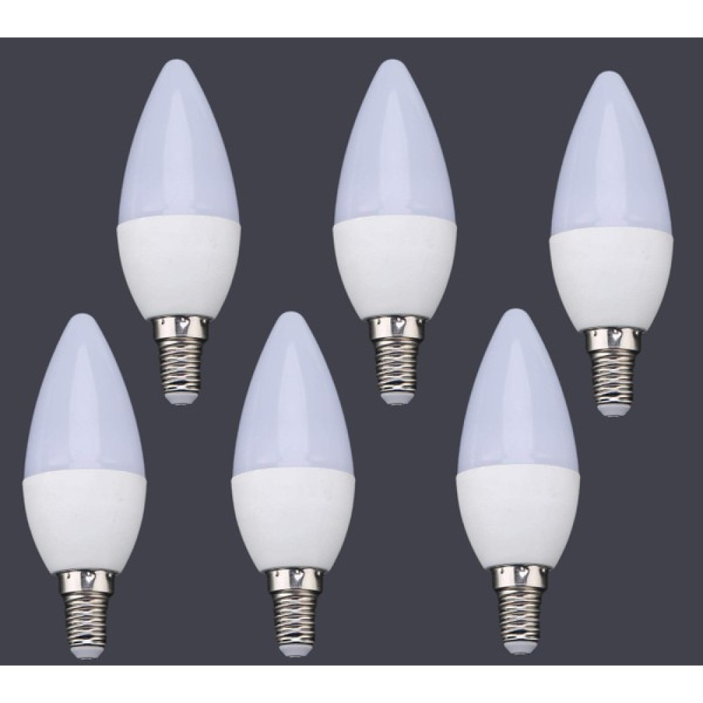 Vie 7 W E14 Ince Duy Beyaz Işık Mum Buji Led Ampul 6'lı - 1 - 10 W Led Aydınlatmalar Fiyatı