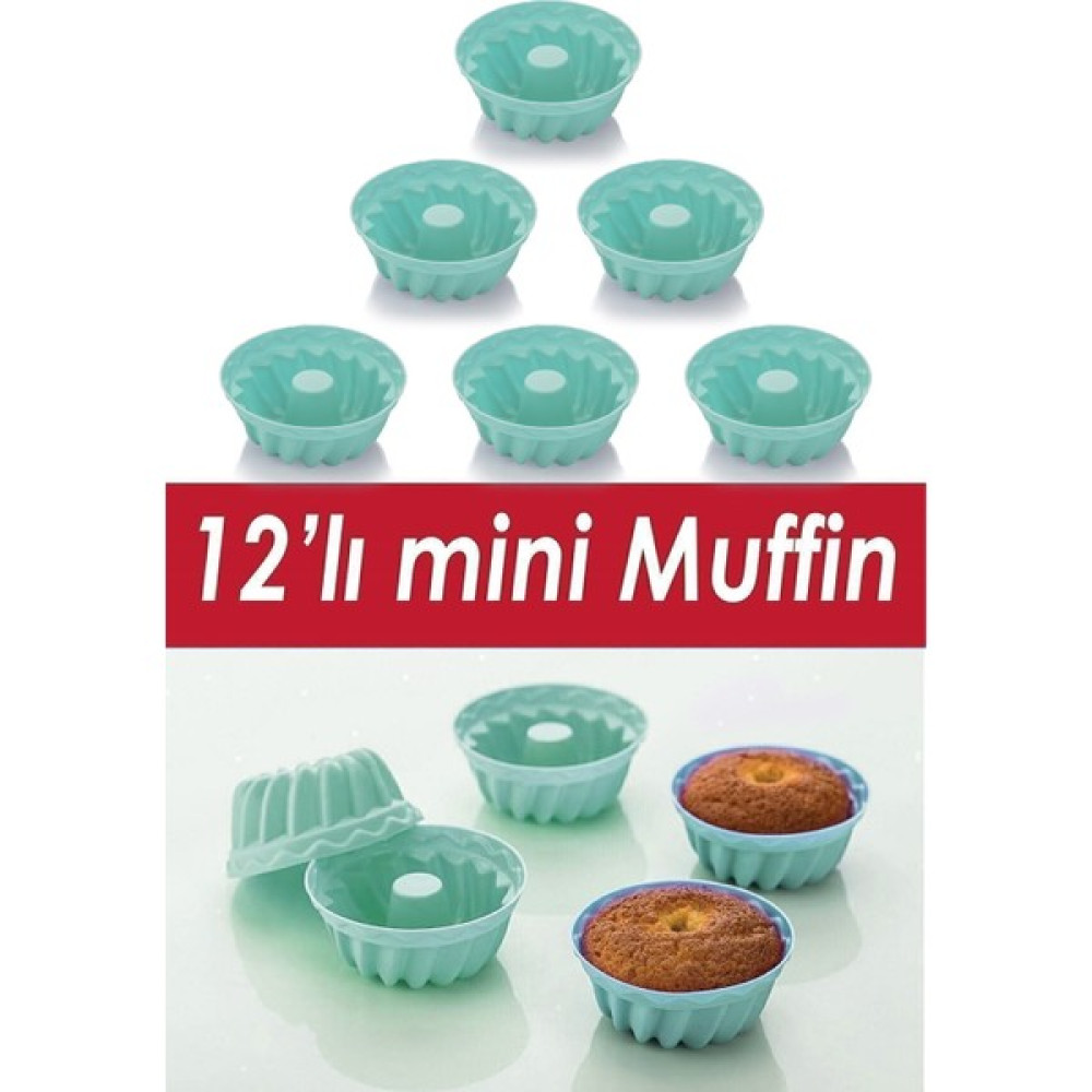 Vienev 12'li Silikon Klasik Kek Kalıbı Mint Kek Kalıpları Fiyatı
