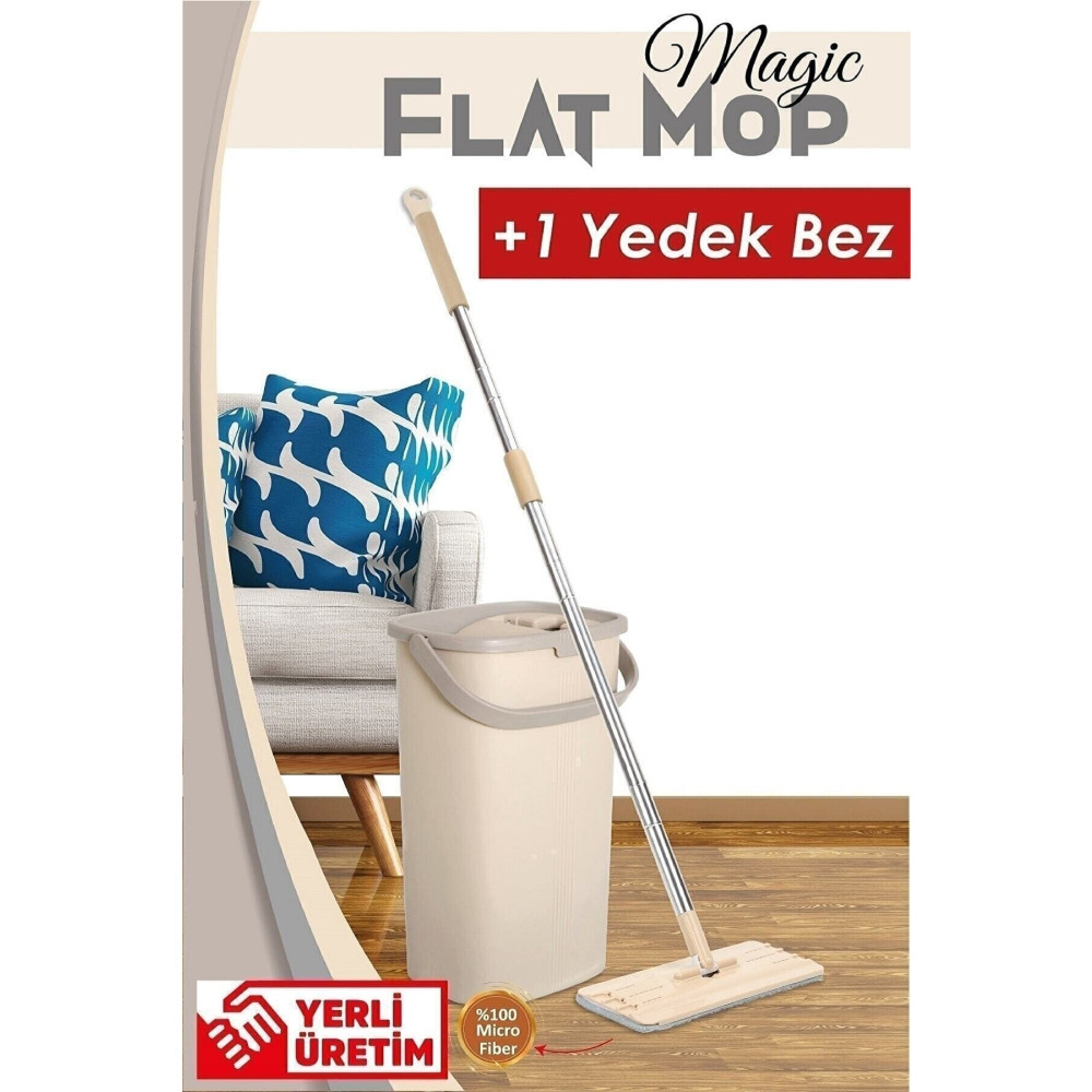 Vienev Magic Flat (Tablet) Mop Set + 1 Yedek Bez Deterjan ve Temizlik Ürünleri Fiyatı