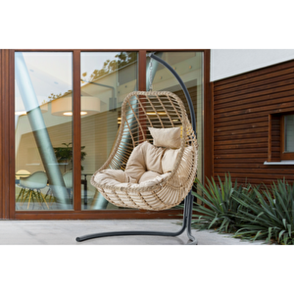 Vieno Home Garden Badem Rattan Tekli Bahçe Balkon Salıncak Cappuccino Bahçe Salıncağı Fiyatı