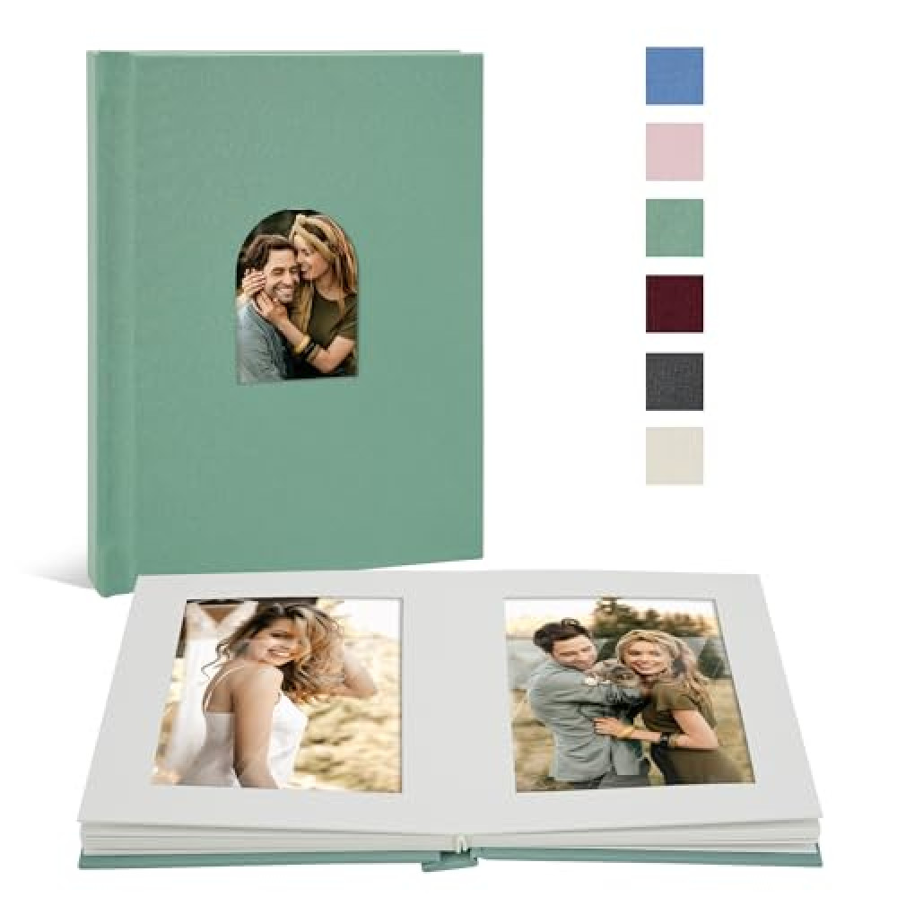 Vienrose Premium Small Photo Album 4x6 for 20 Pictures, Linen Cover Photo Book with Writing Space, Ideal for Wedding Albums, Baby Books, and Travel Journals