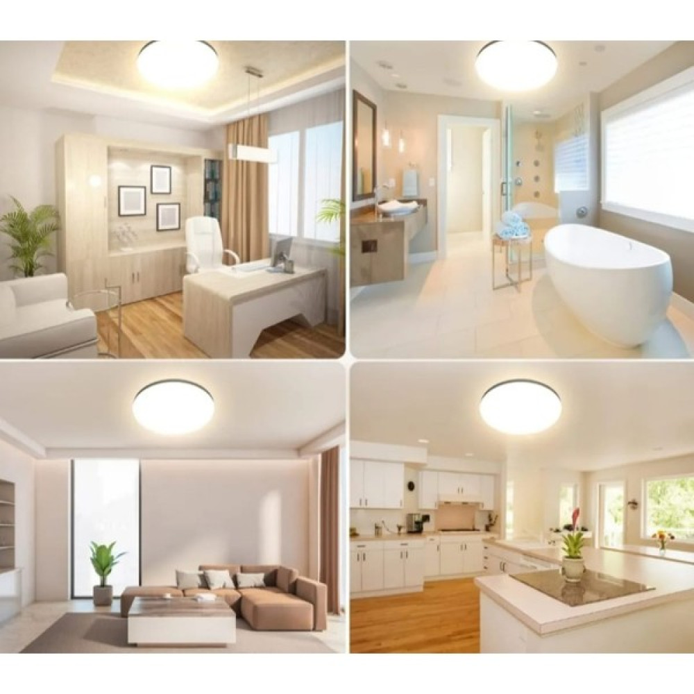 Vies Teknoloji Ledli Avize Tavana Sıfır 6500K Beyaz Işık 25CM Çapında Ledli Ev Ofis Banyo Balkon Aydınlatma Armatürü Aplikler Fiyatı