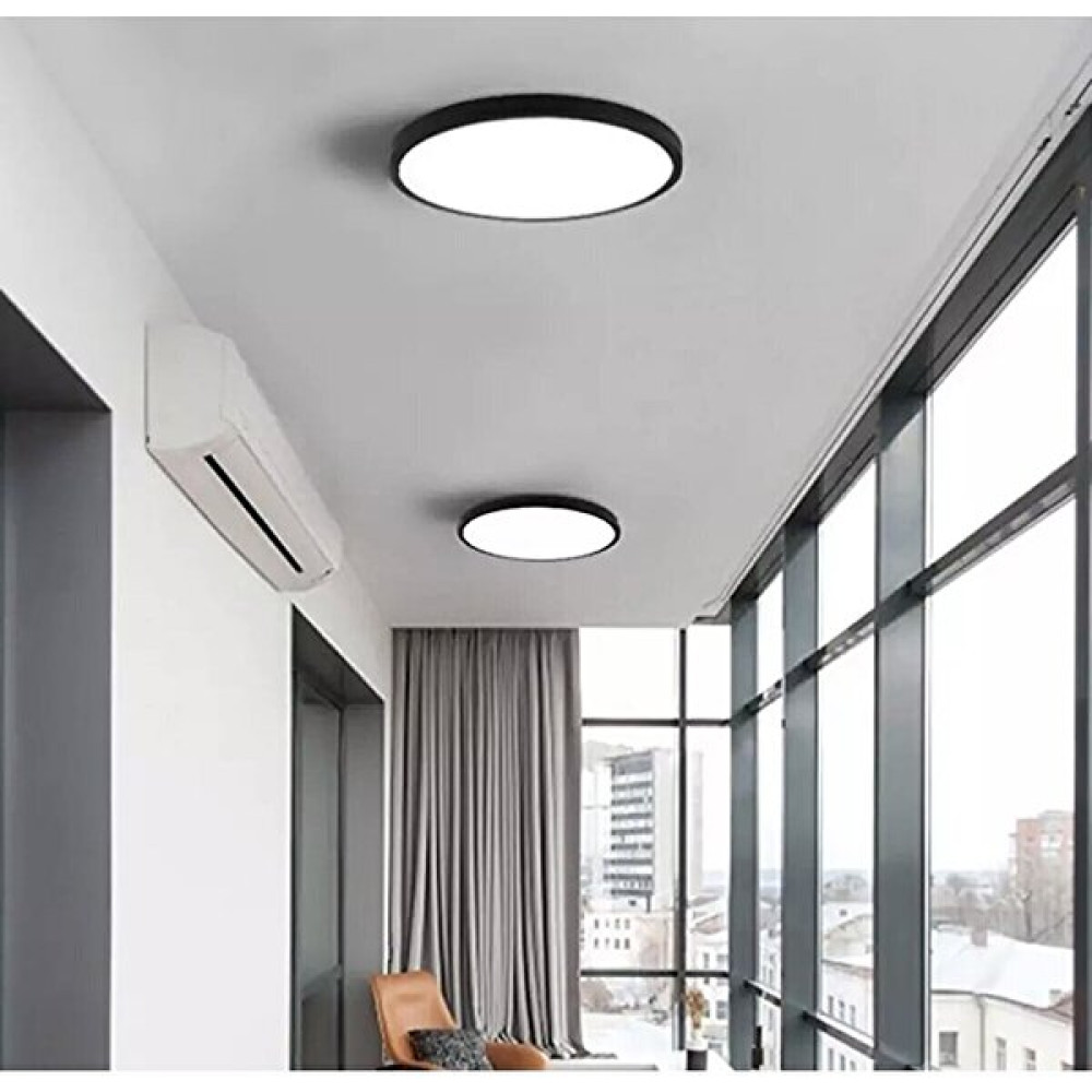 Vies Teknoloji Mat Siyah LED Panel Avize Tavana Sıfır 6500K Buz Beyazı Işık Avize Fiyatı