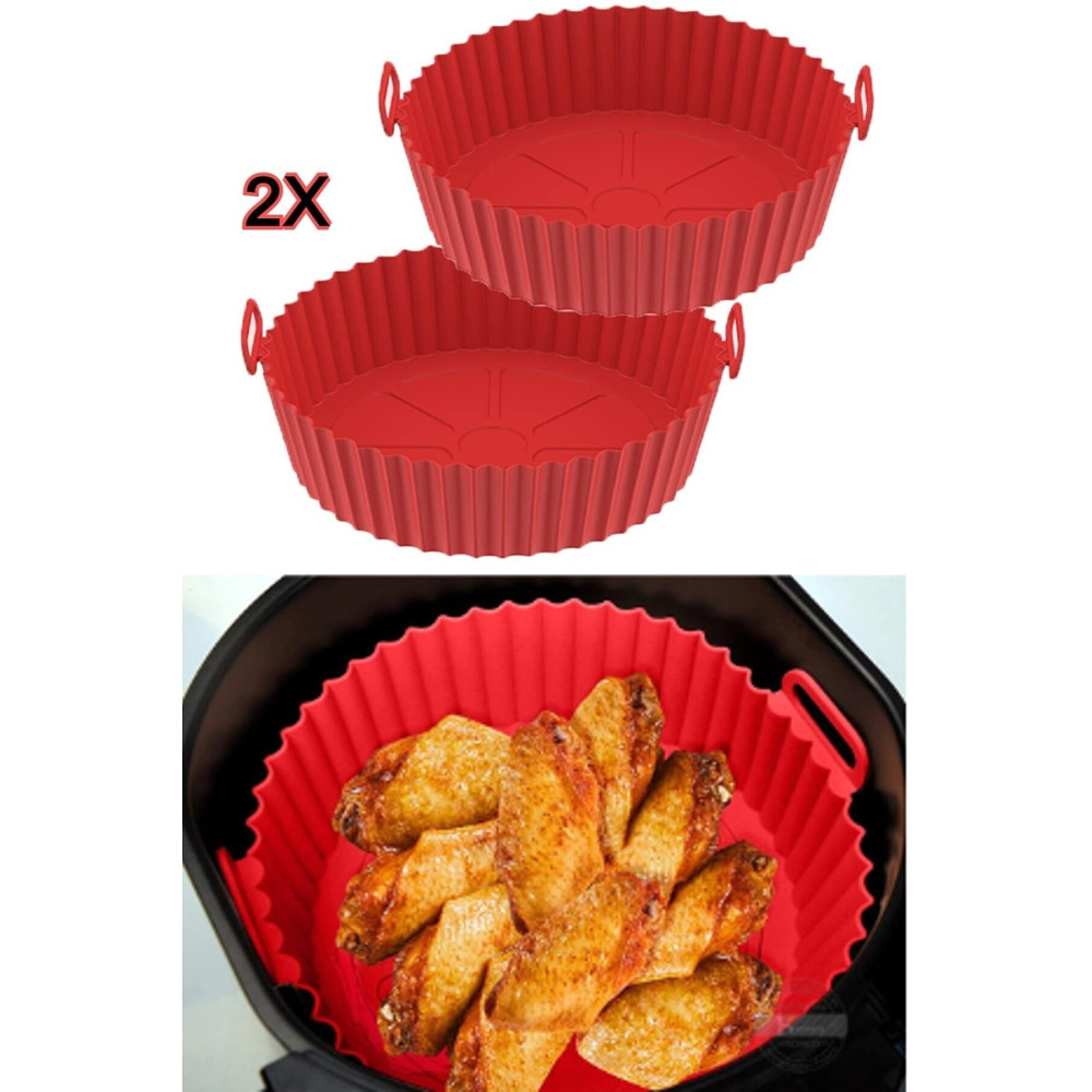 VİGENTİNO 2 Adet Airfryer Silikon Pişirme Kalıbı - Hava Fritözü -airfryer Aksesuar - Tüm Airfryerlara Uyumlu Kek Kalıpları Fiyatı