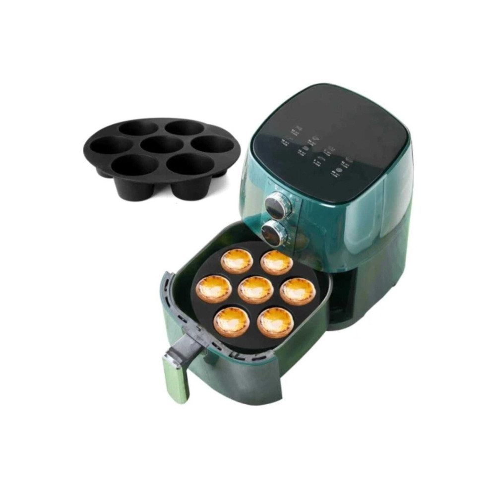 VİGENTİNO Airfryer Silikon Muffin Kek Kalıbı - 7 Gözlü Hava Fritözü Kek Ve Çörek Pişirme Kalıbı Aksesuarı Kek Kalıpları Fiyatı