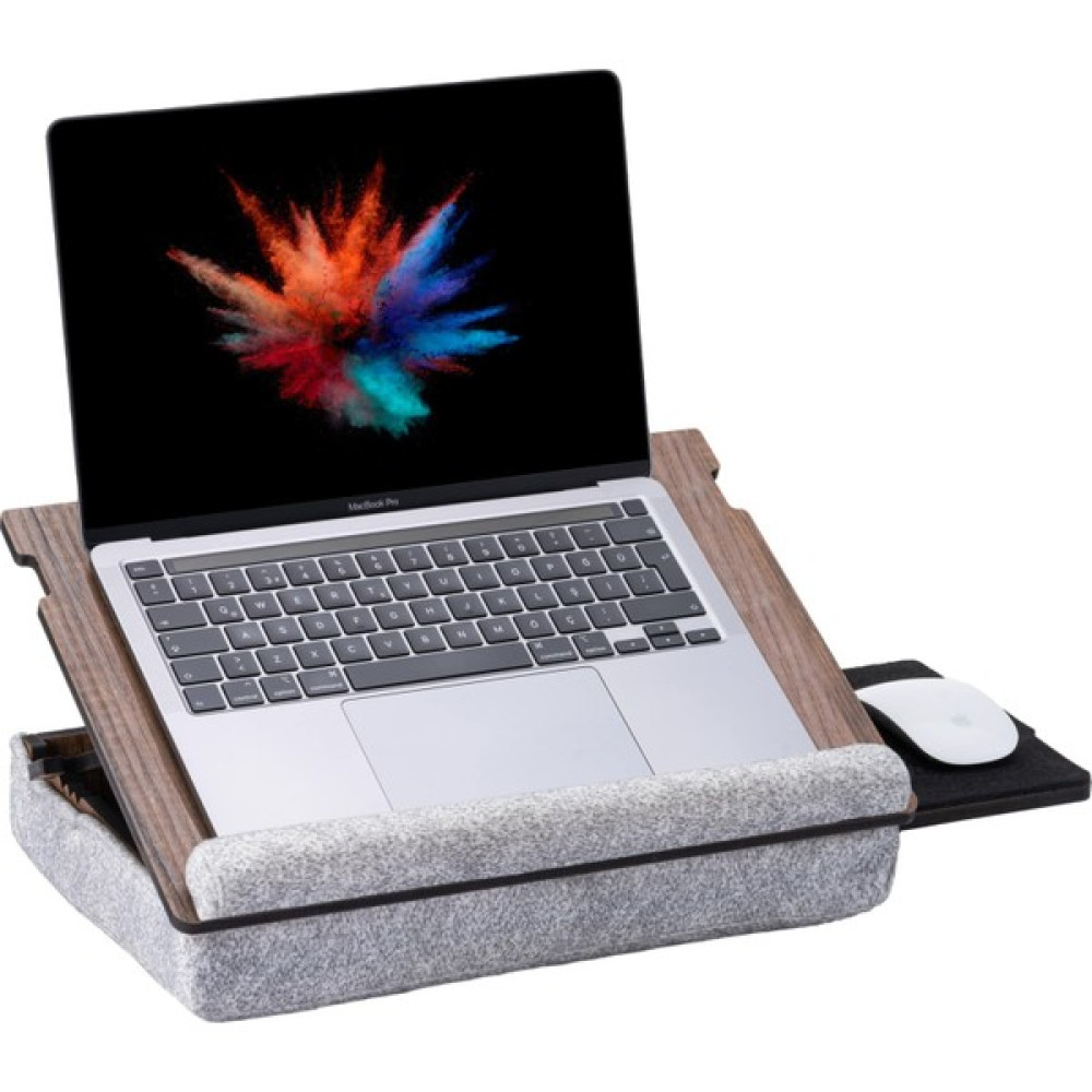 Vigo Wood - Eğim Ayarlanabilir Çekmeceli Mousepad Minderli Laptop Sehpası - Ceviz LS051 - 37 x 28 x 7 Sehpa Fiyatı