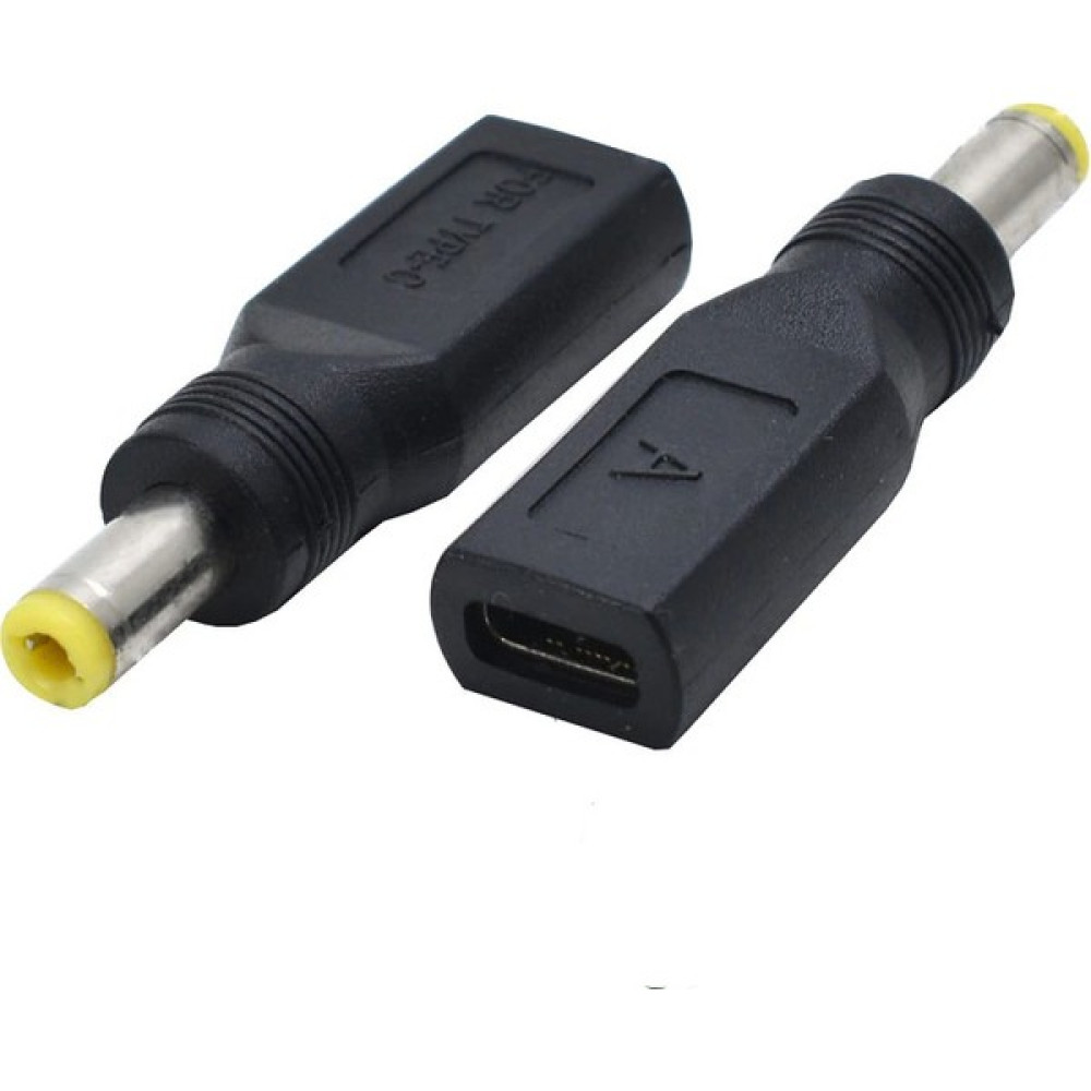 Vigor USB 3.1 Type-C To 5.5*2.5mm Çevrici Dönüştürücü Konnektör Usb-C Laptop Şarj Güç Adaptörü - Siyah Bilgisayar Çevirici ve Adaptörü Fiyatı