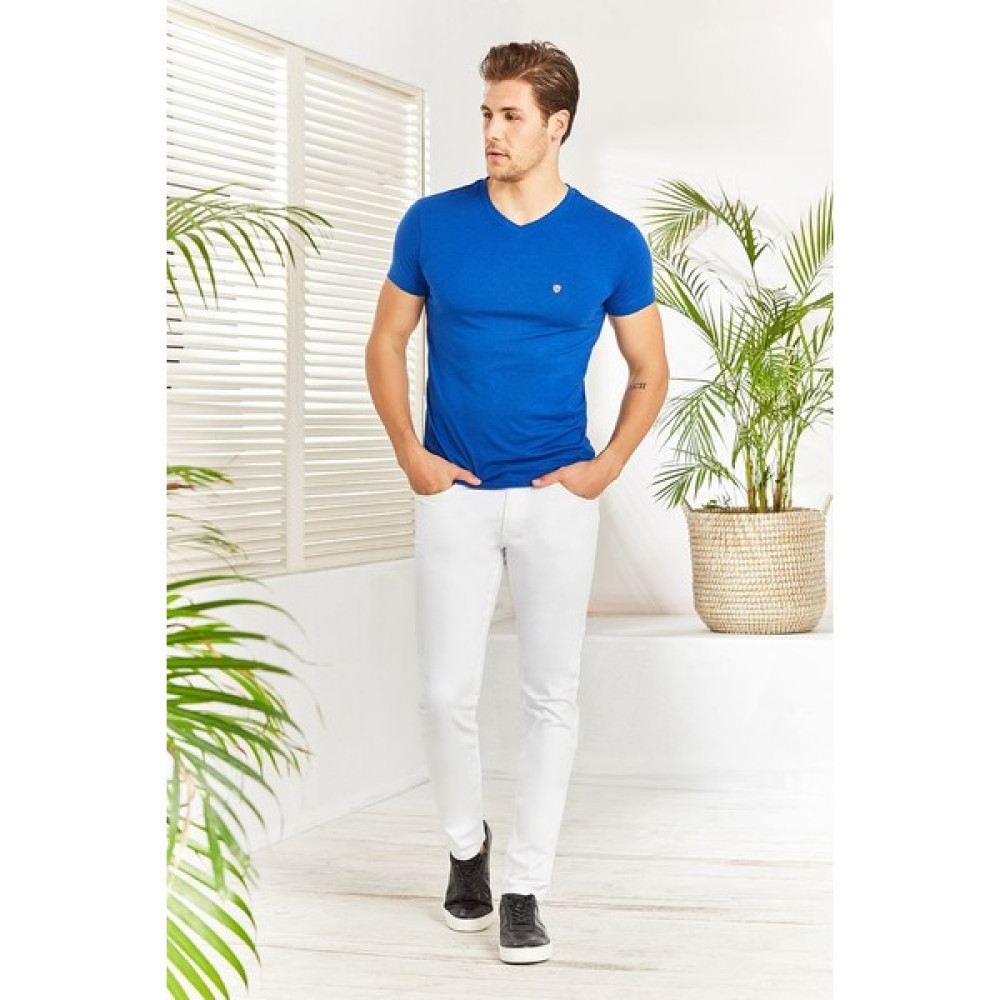 Vigoss Logolu V Yaka Erkek T-shirt 61560-00083 Erkek T-shirt Fiyatı
