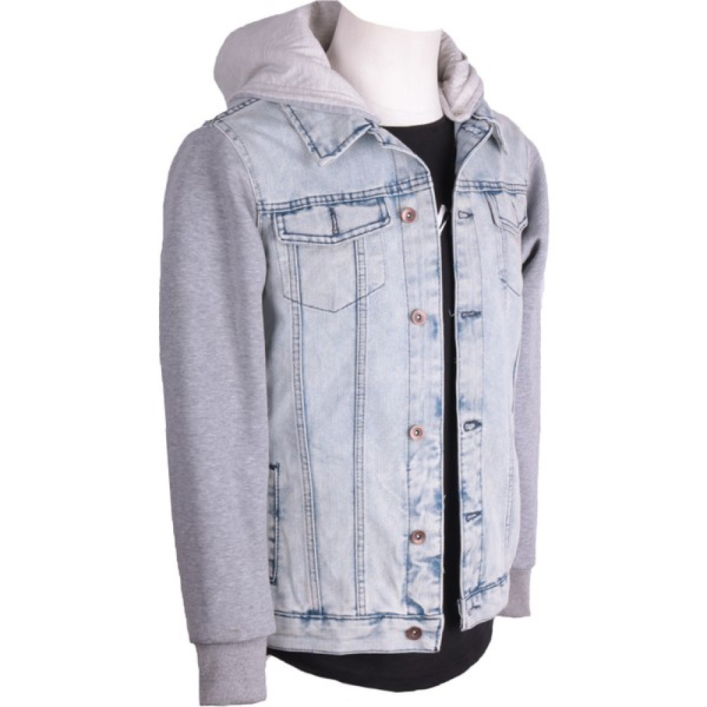 Viking Jeans Erkek Denim Kapüşonlu Mont Trend Buz Mavi Erkek Mont Fiyatı