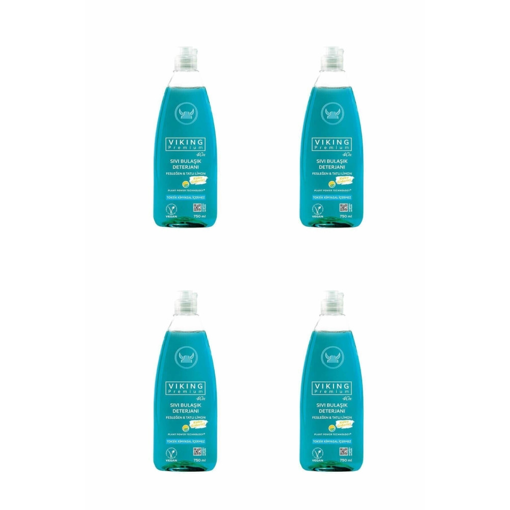 Viking Premium Bulaşık Deterjanı Fesleğen & Limon 750 Ml 4 Adet Bulaşık Yıkama Fiyatı