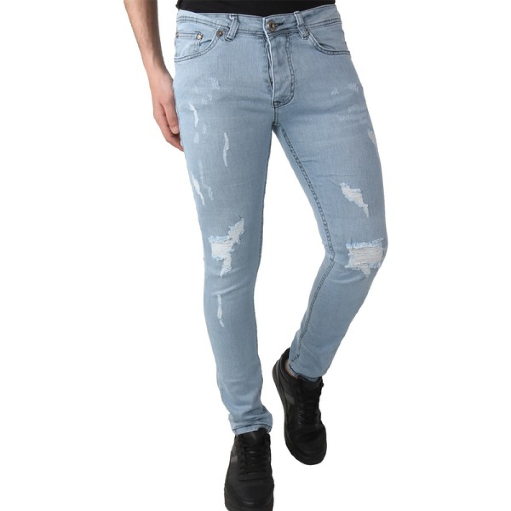 Viking's Line 1158 Denim Lazer Işlemli Açık Mavi Erkek Jeans / Kot Pantolon Fiyatı