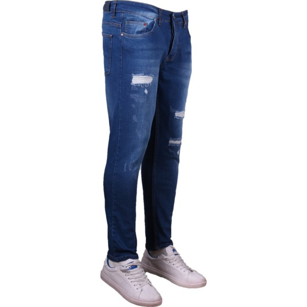 Viking's Line 83429 Erkek Denim Trend Giyim Lazer Işlemli Mavi Erkek Jeans / Kot Pantolon Fiyatı