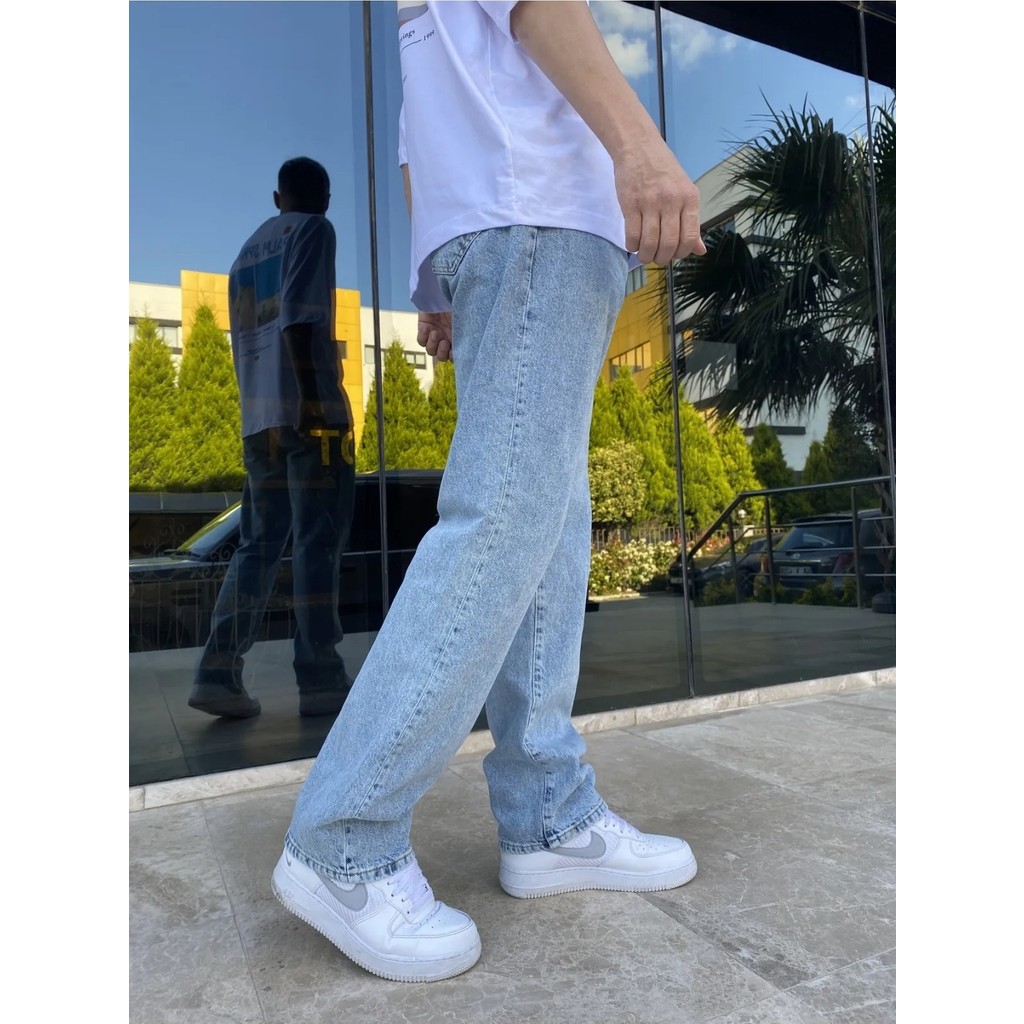 Viking's Line Erkek Buz Mavi Baggy Pantolon 40 / 34 Konforlu ve Şık Tasarım Giyim & İç Giyim Fiyatı