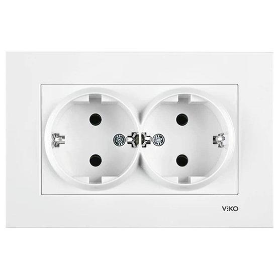 Viko 90960241 Karre İkili Beyaz Çerçeve
