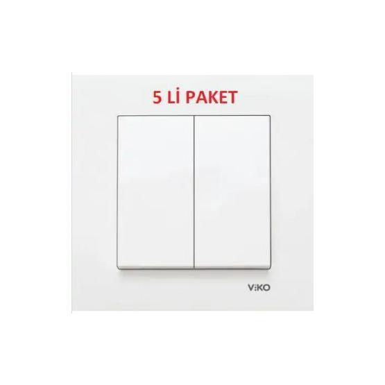 Viko Karre Beyaz İkili Çerçeve