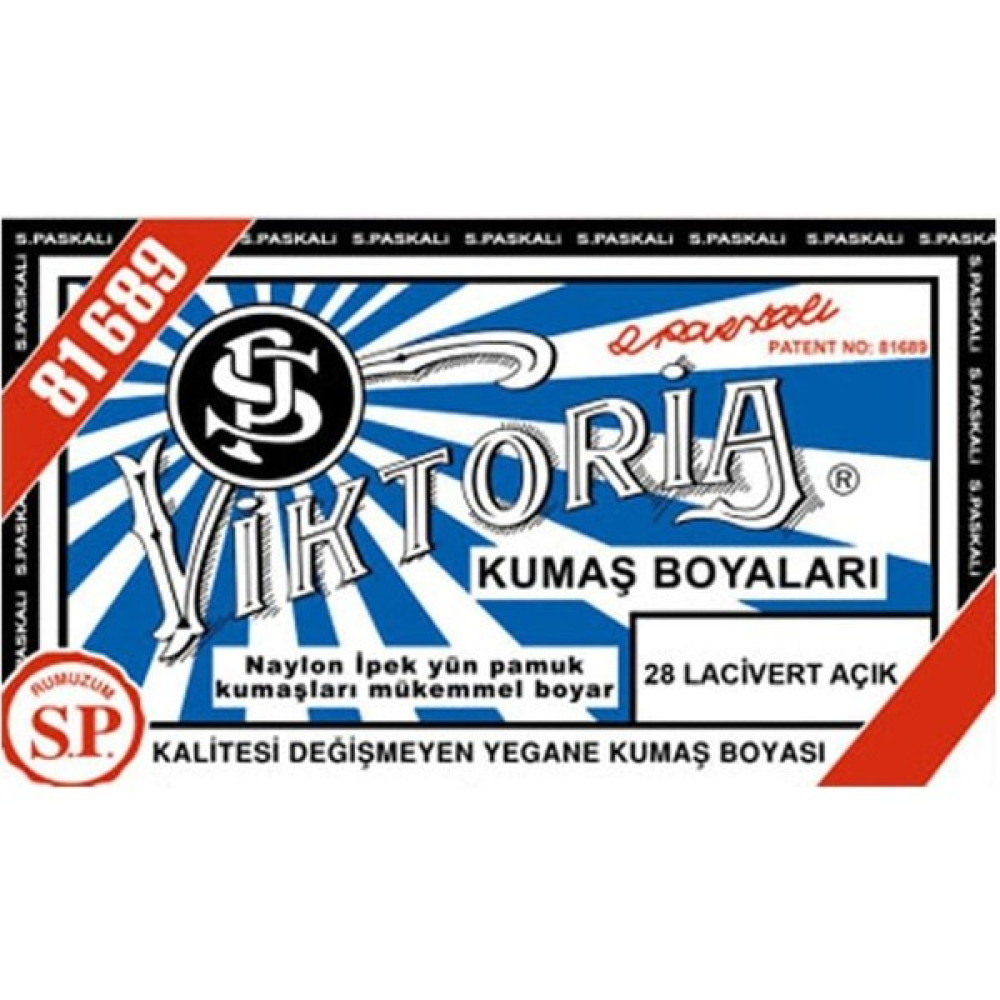 Viktoria Kumaş Boyası Açık Lacivert (Adet) Viktoria Kumaş Boyası Fiyatı
