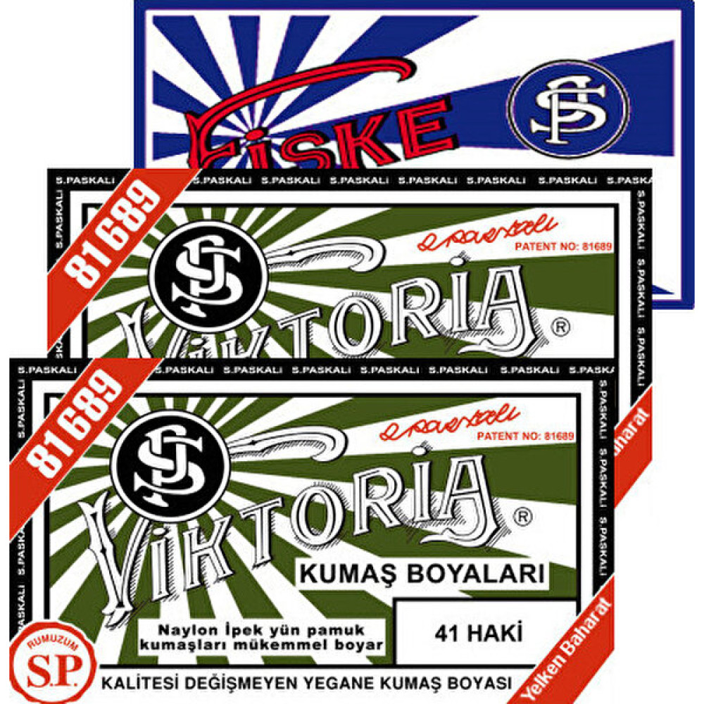 Viktoria Kumaş Boyası Haki 2Pk+Fiske Sabitleme 1Pk Kumaş Boyası Fiyatı