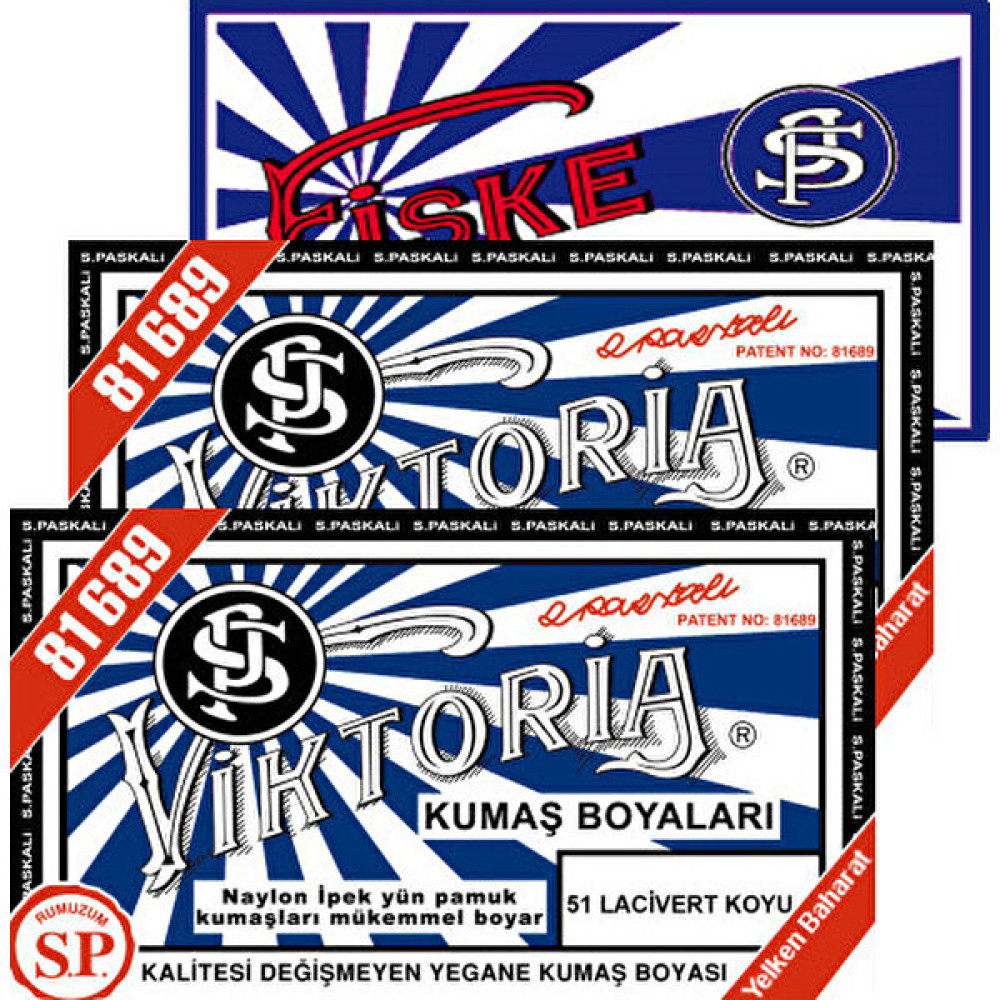 Viktoria Kumaş Boyası Koyu Lacivert 2Pk+Fiske Sabitleme 1Pk Kumaş Boyası Fiyatı