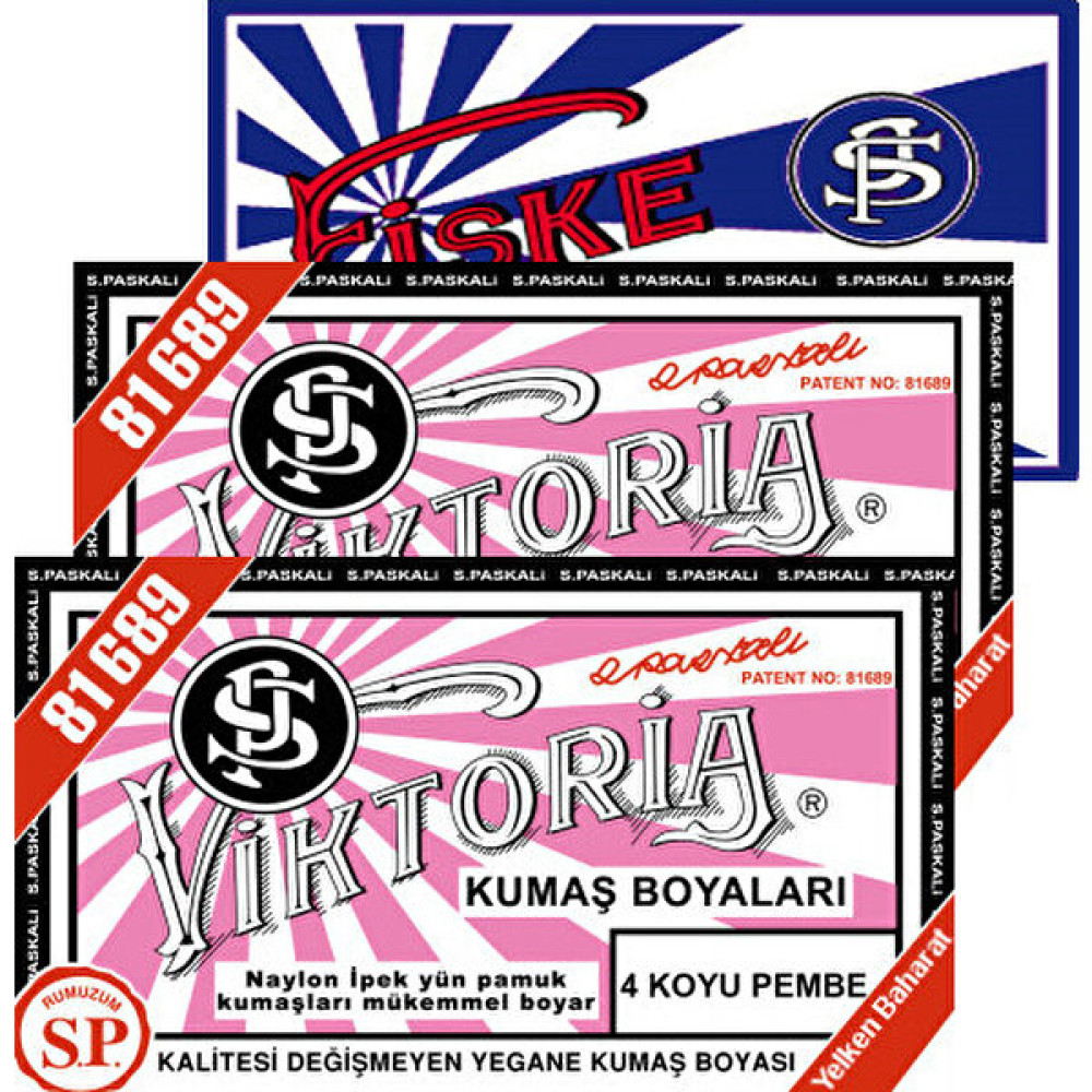 Viktoria Kumaş Boyası Koyu Pembe 2Pk+Fiske Sabitleme 1Pk Kumaş Boyası Fiyatı