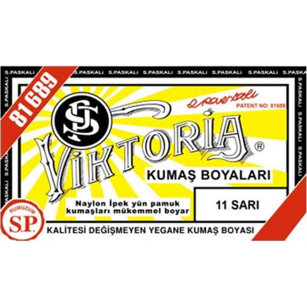 Viktoria Kumaş Boyası Sarı (Adet) Viktoria Kumaş Boyası Fiyatı