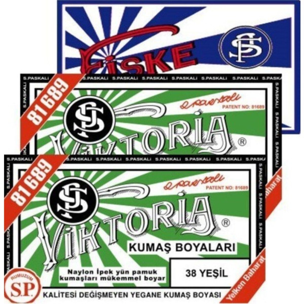 Viktoria Kumaş Boyası Yeşil 2pk+Fiske Sabitleme 1pk Oto Boyaları Fiyatı
