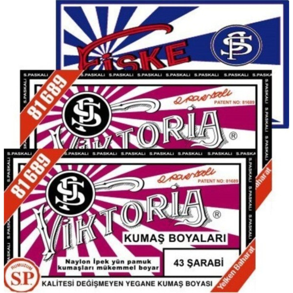 Viktoria Şarabi 2pk+Fiske Sabitleme 1pk Kumaş Boyası Oto Boyaları Fiyatı
