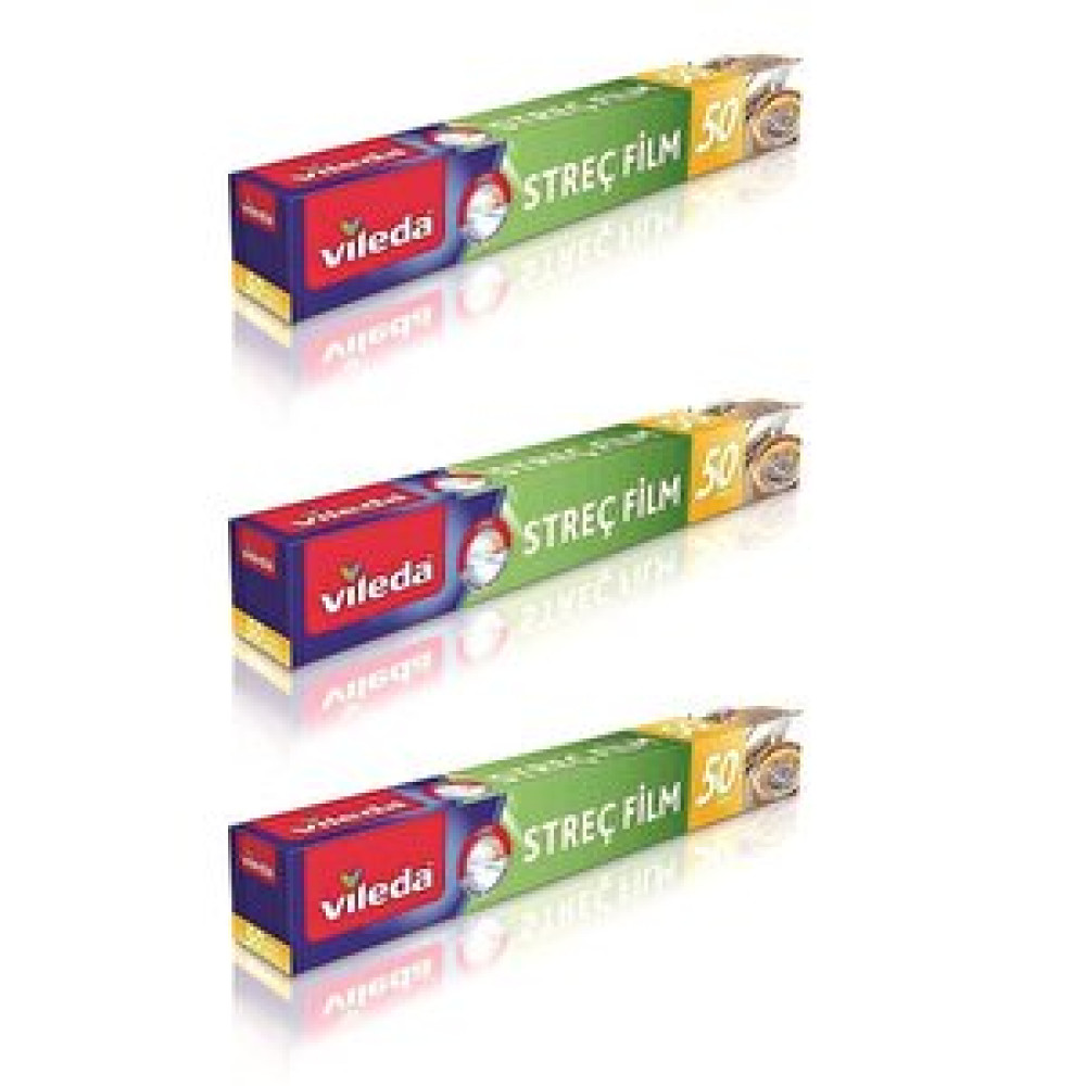 Vileda Streç Film 50 Mt. X 3 Adet Streç Film Fiyatı