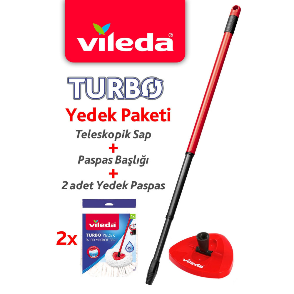 Vileda Turbo Sap + Classic Üçgen Başlık + 2li Yedek Paspas Deterjan ve Temizlik Ürünleri Fiyatı