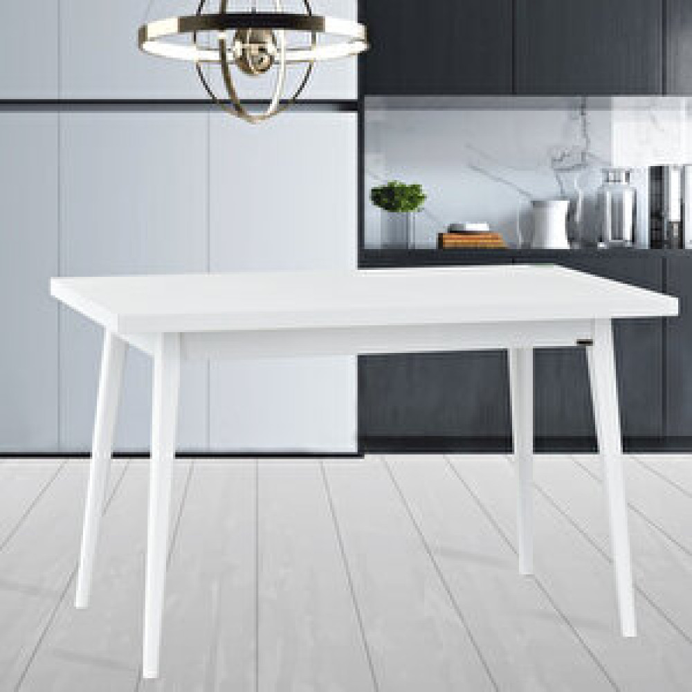 Vilinze Home Vilinze Avanos Sabit Mdf Beyaz Mutfak Masası - 70x120 Cm Yemek & Mutfak Masası Fiyatı