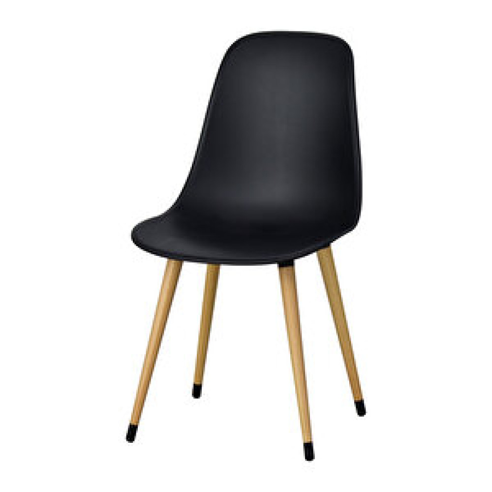 Vilinze Home Vilinze Eames Naturel Ahşap Ayak Plastik Siyah Sandalye Standart Sandalye Fiyatı