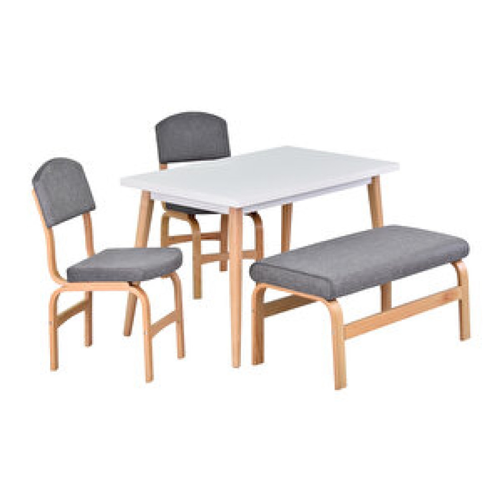 Vilinze Home Vilinze Ege Sandalye Ve Bank Avanos Ahşap Mdf Mutfak Masası Takımı - 70x120 Cm Yemek & Mutfak Masası Fiyatı