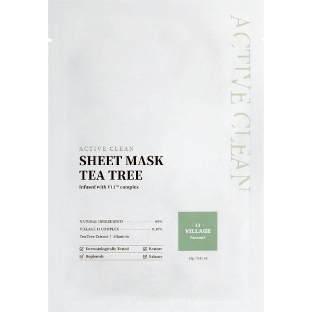 Village 11 Factory Active Clean Sheet Mask Tea Tree Maskeler Fiyatı