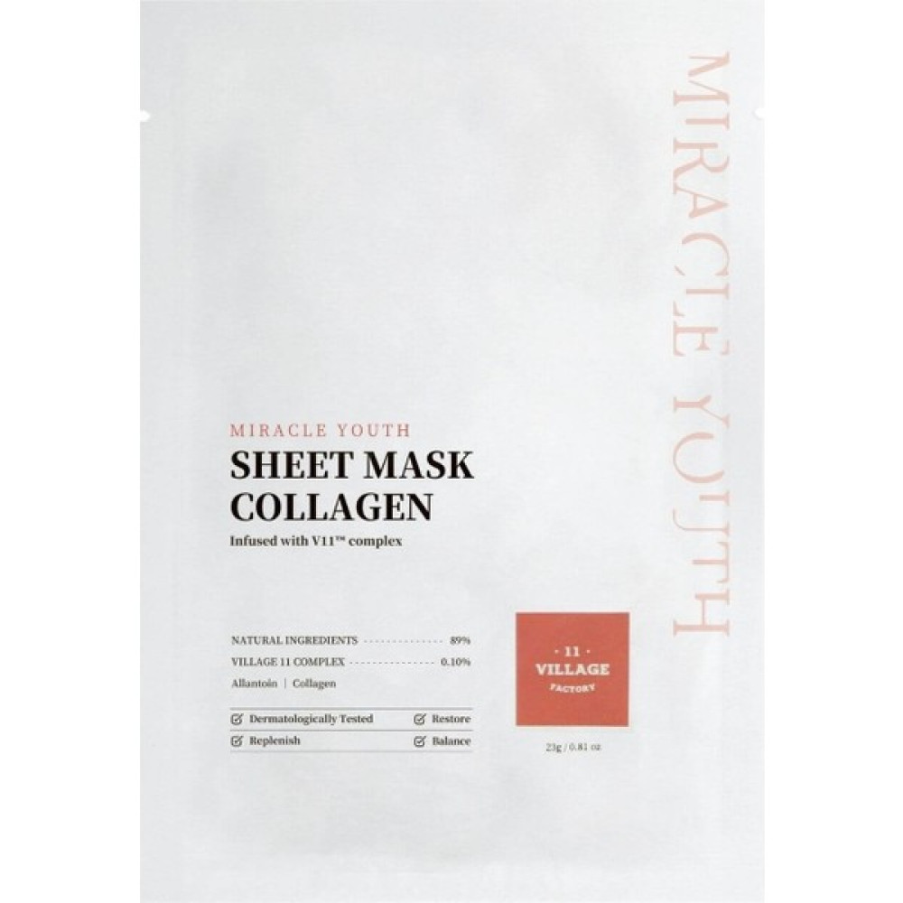 Village 11 Factory Miracle Youth Sheet Mask Collagen Maskeler Fiyatı