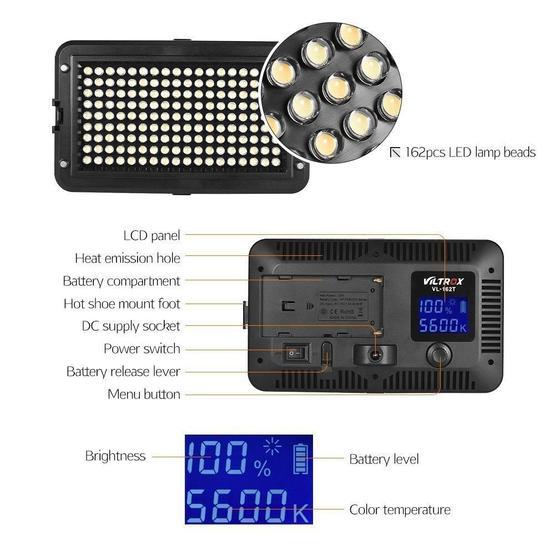 Viltrox VL-162T Profesyonel Video Led Işık