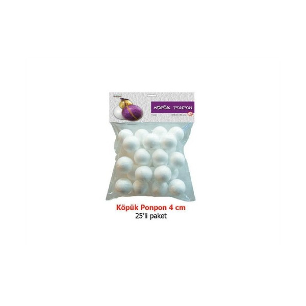 Vincent 25 Adet 4 Cm Köpük Top Vınktop4cm-25 Sanatsal Malzemeler Fiyatı