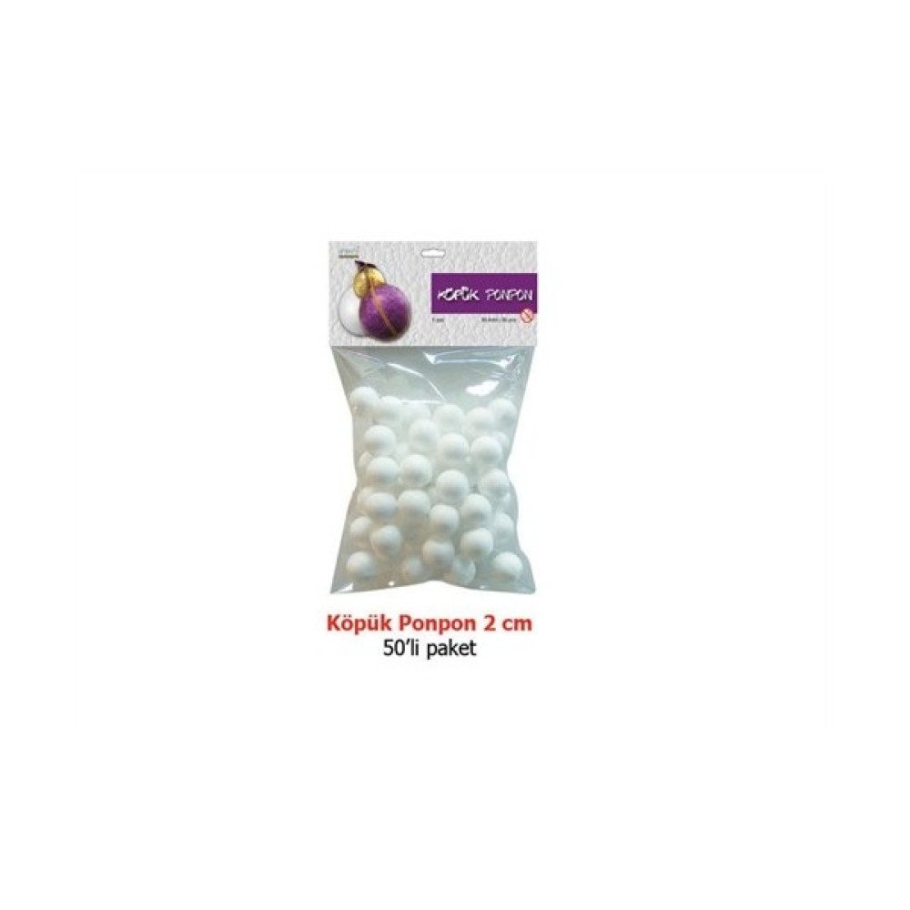 Vincent 50 Adet 2 Cm Köpük Top Vınktop2cm-50 Sanatsal Malzemeler Fiyatı