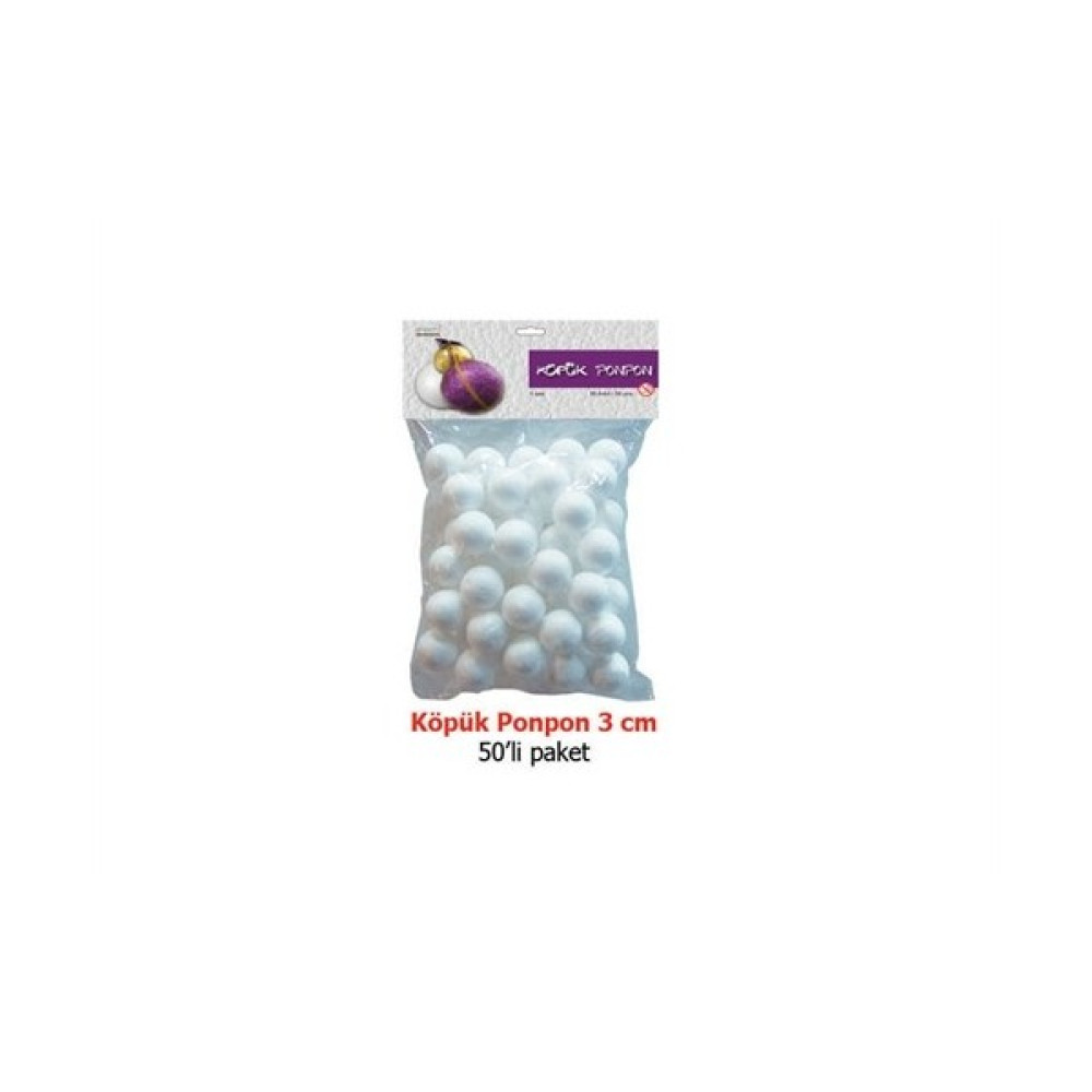 Vincent 50 Adet 3 Cm Köpük Top Vınktop3cm-50 Sanatsal Malzemeler Fiyatı