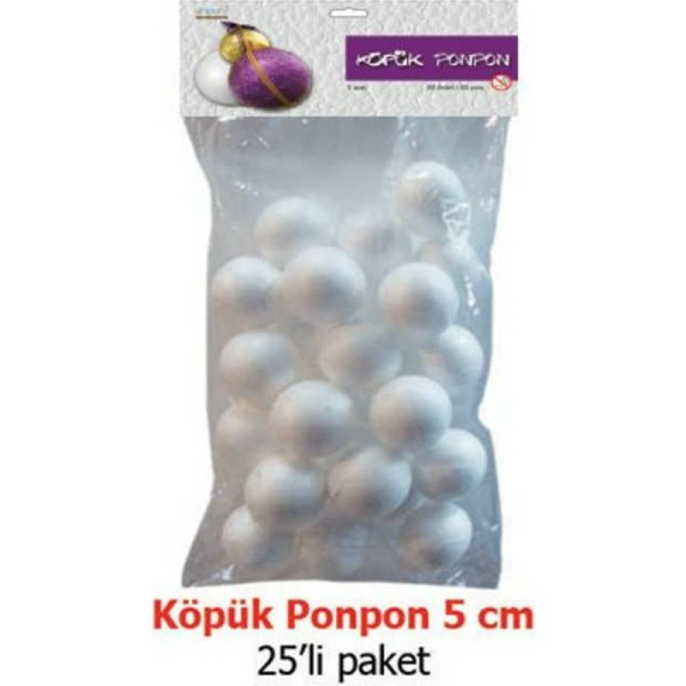 Vincent Foam Ball - Strafor Köpük Top 5 Cm. 25 Adet Krapon Kağıdı Fiyatı
