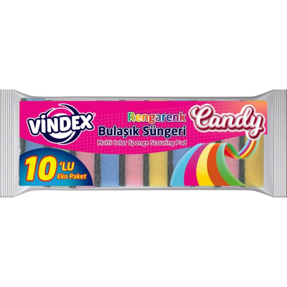 Vindex 10'lu Renkli Bulaşık Süngeri Mutfak Gereçleri Fiyatı