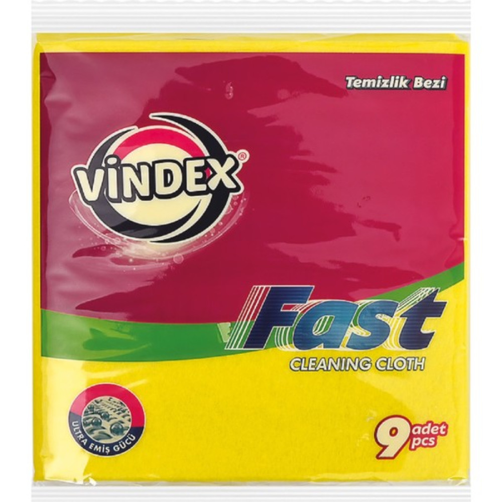 Vindex 9 Adet Sarı Bez 30 x 35 cm Genel Mutfak Temizlik Bezi - Standart Temizlik Malzemeleri Fiyatı