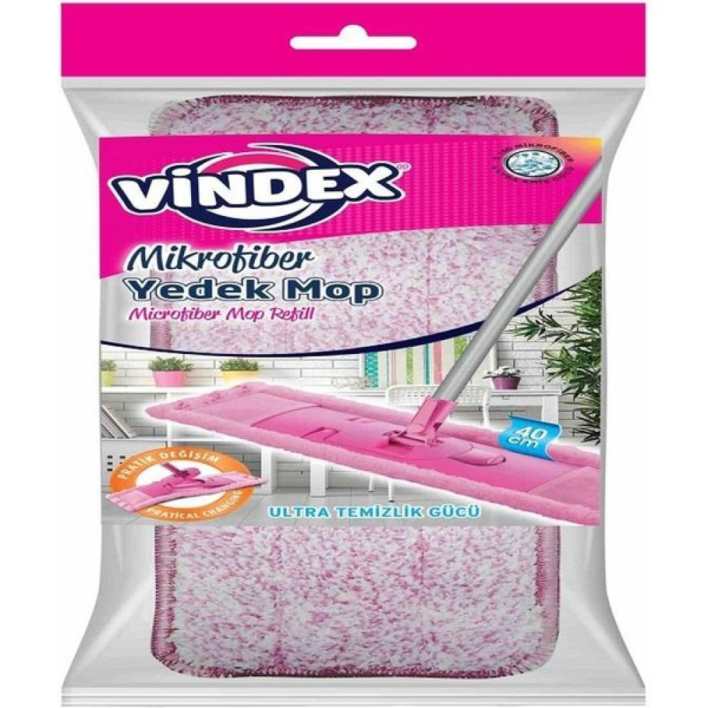 Vindex Temizlik Seti Mikrofiber Yedek Mop - Beyaz - Standart Ev Temizliği Fiyatı